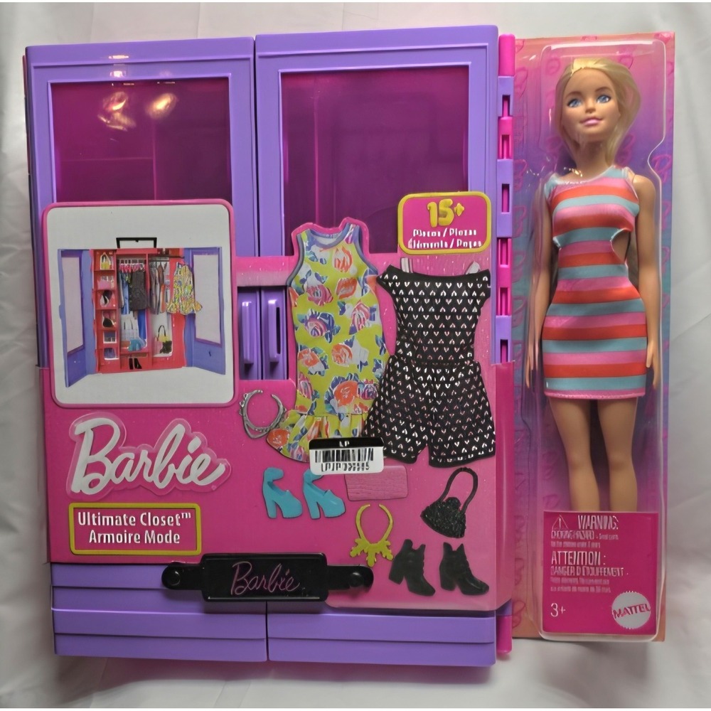 New Barbie Ultimate Closet & Doll Playset With 15+ Accessories